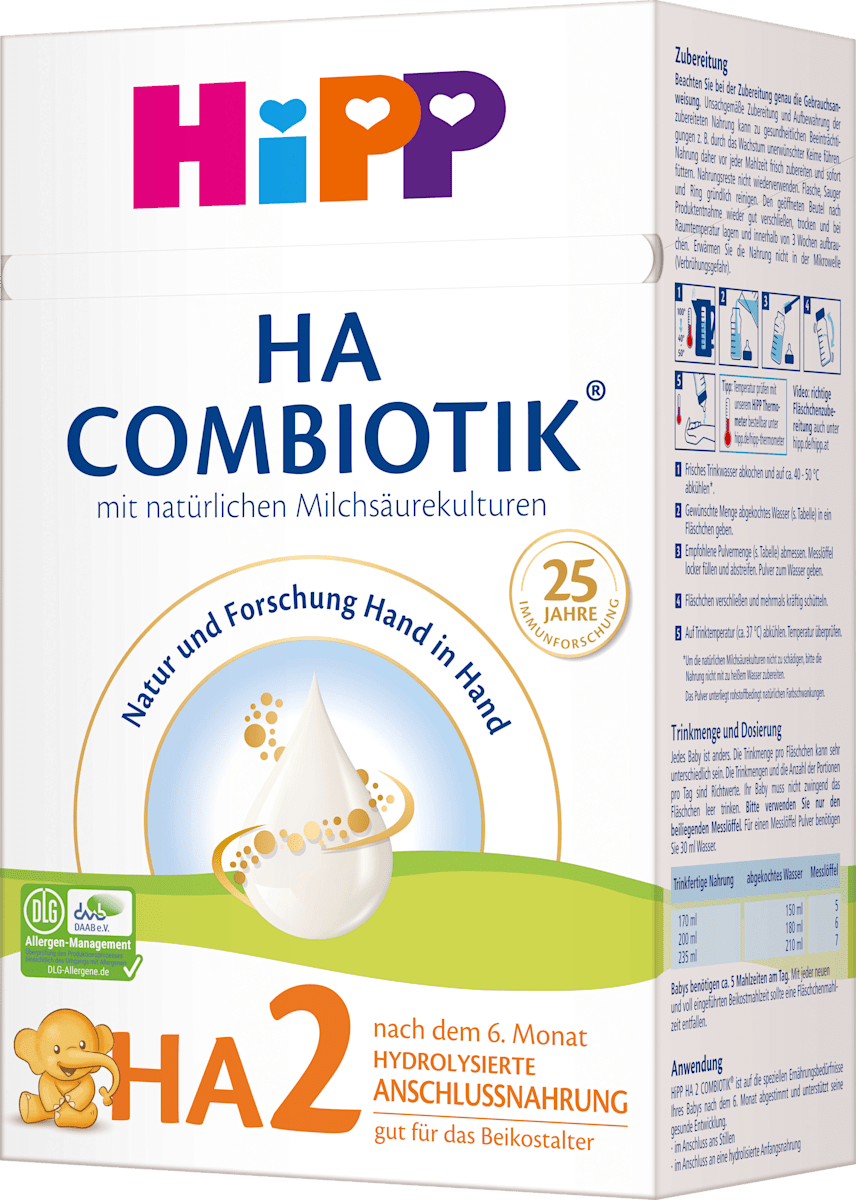 HA2 Combiotik Hypoallergenic Follow-On Formula, Stage 2 (6+ Months), 21.2 oz
