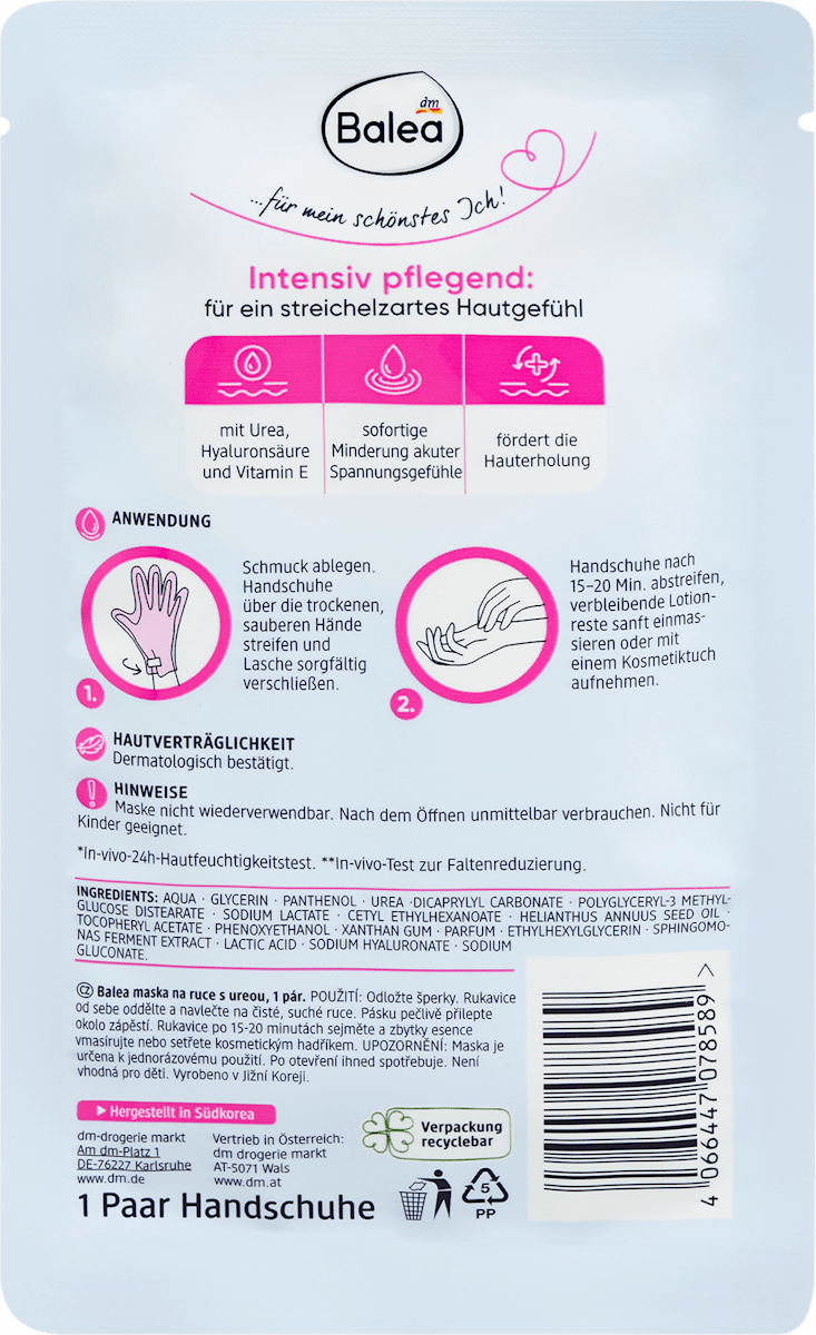 Urea Moisturizing Hand Mask Gloves – 1 Pair