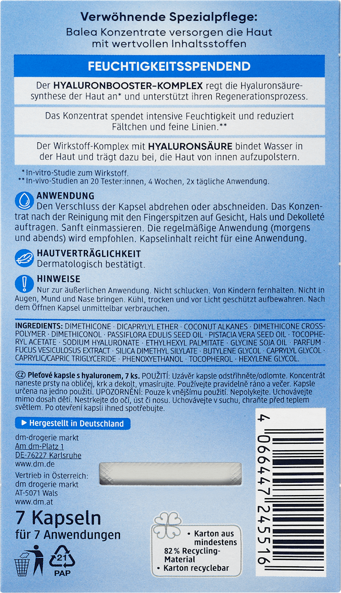 Hyaluronic Acid Intensive Moisture Concentrate, 7 Day Set