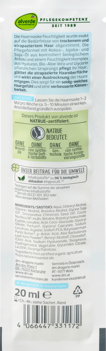 Organic Aloe Vera Hydrating Mask