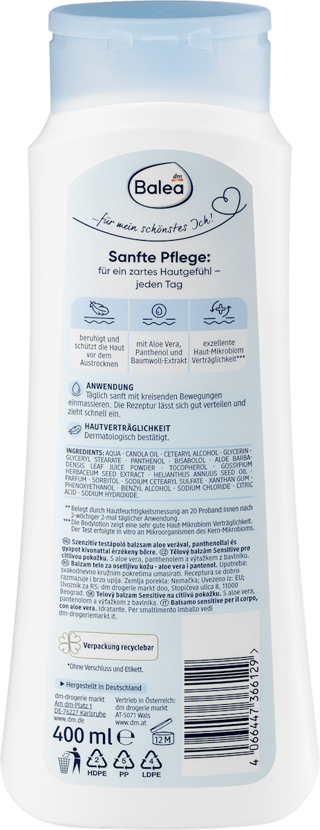 Sensitive Body Balm – Fragrance-Free for Reactive Skin – 13.5 fl oz