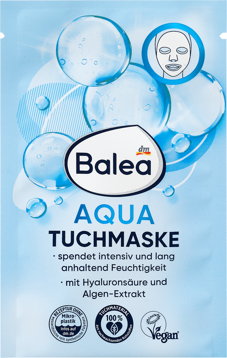 Balea Aqua Hydrating Sheet Mask, 1 Piece