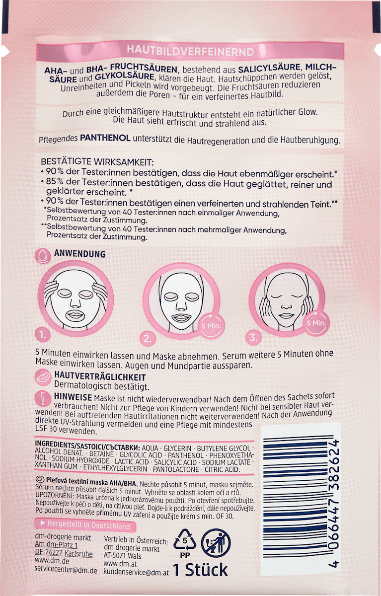 AHA & BHA Exfoliating Sheet Mask (1 Count)