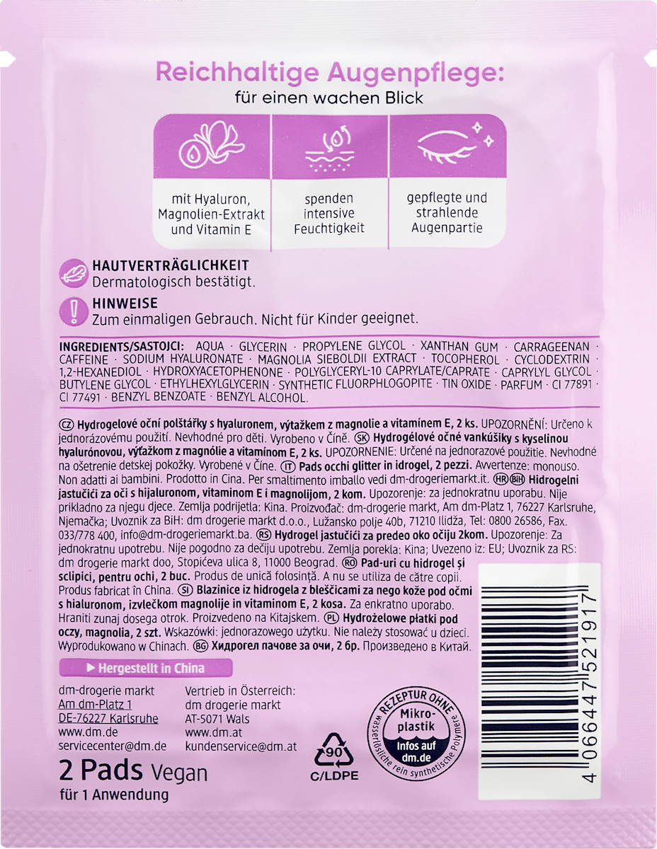 Hydrogel Glitter Eye Patches, 1 Pair