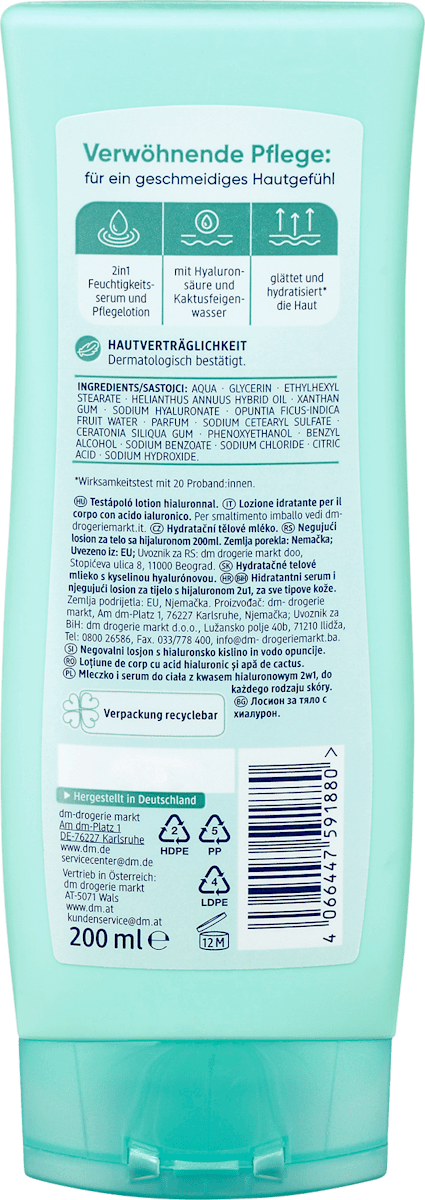 Hyaluronic Acid Body Lotion – Hydrating & Nourishing – 6.8 fl oz