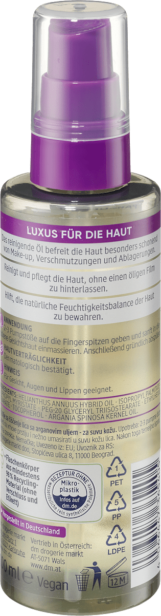 Balea Cleansing Oil with Argan Oil, 3.4 fl oz