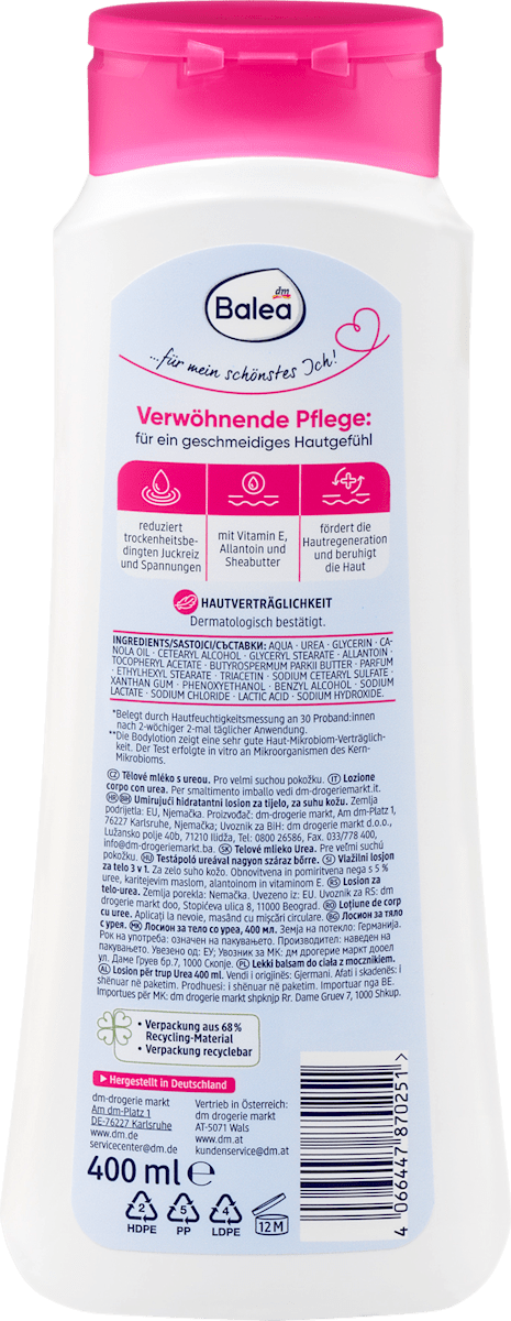 Urea Body Lotion – Intensive Moisture for Dry Skin – 13.5 fl oz