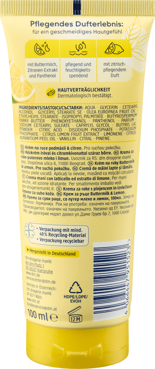 Buttermilk & Lemon Hand Cream – 3.4 fl oz
