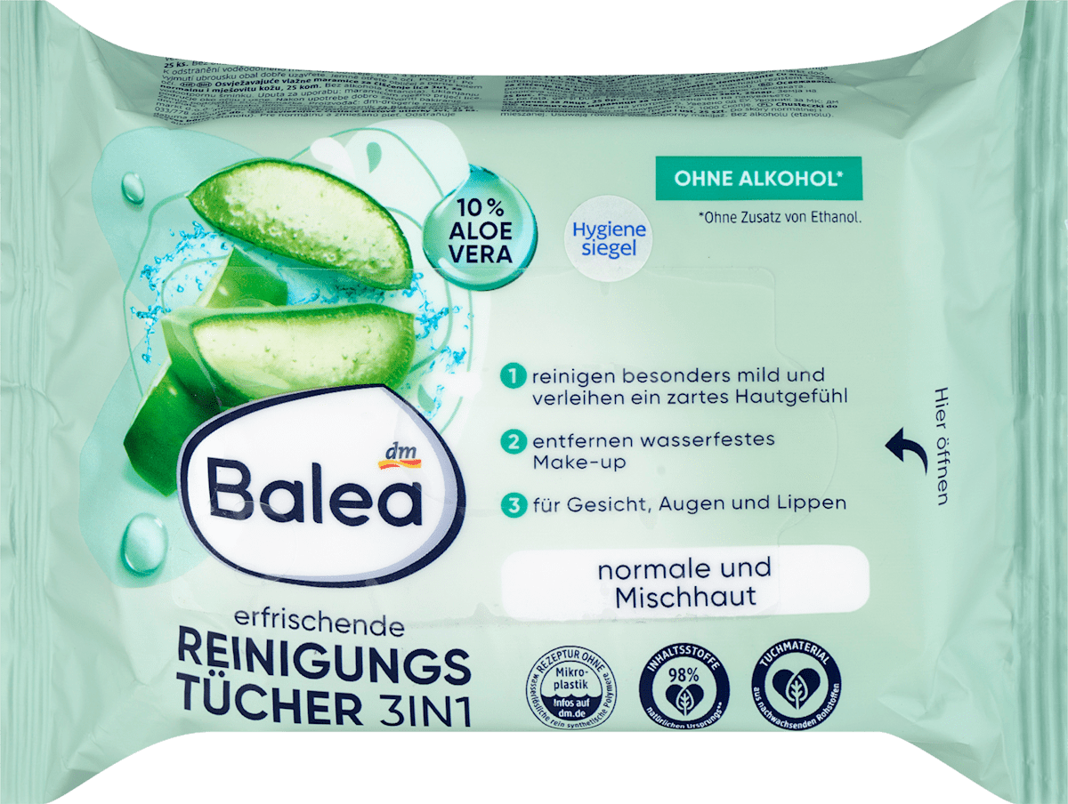 3-in-1 Refreshing Makeup Remover Wipes – 25 Count