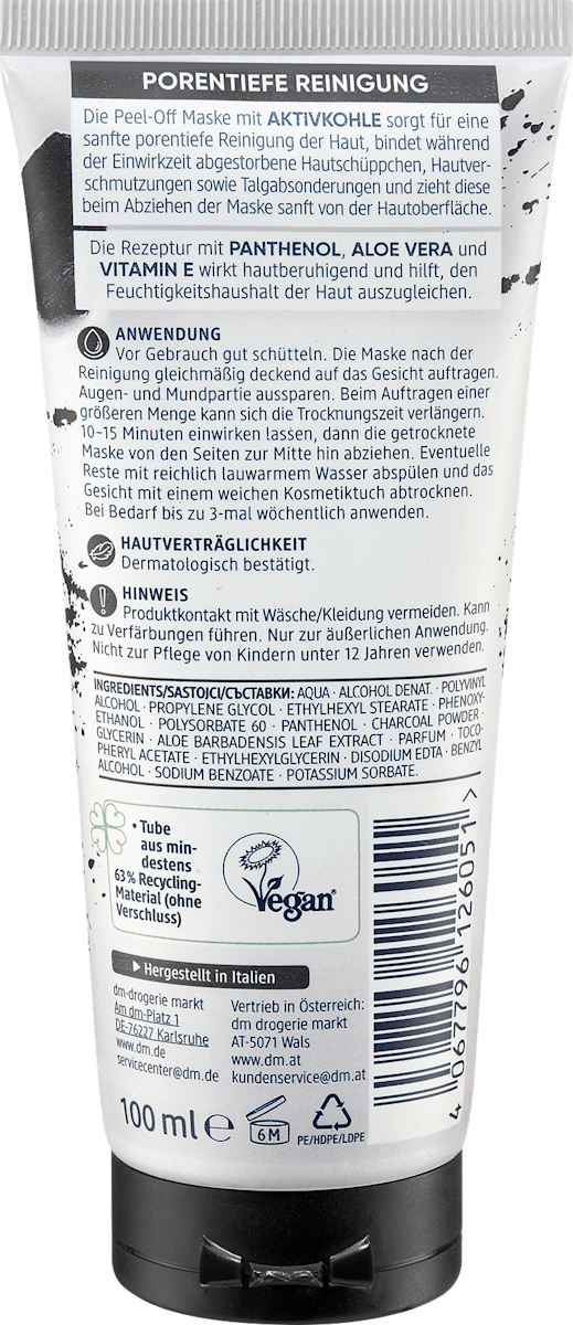 Activated Charcoal Peel-Off Face Mask – 3.4 fl oz