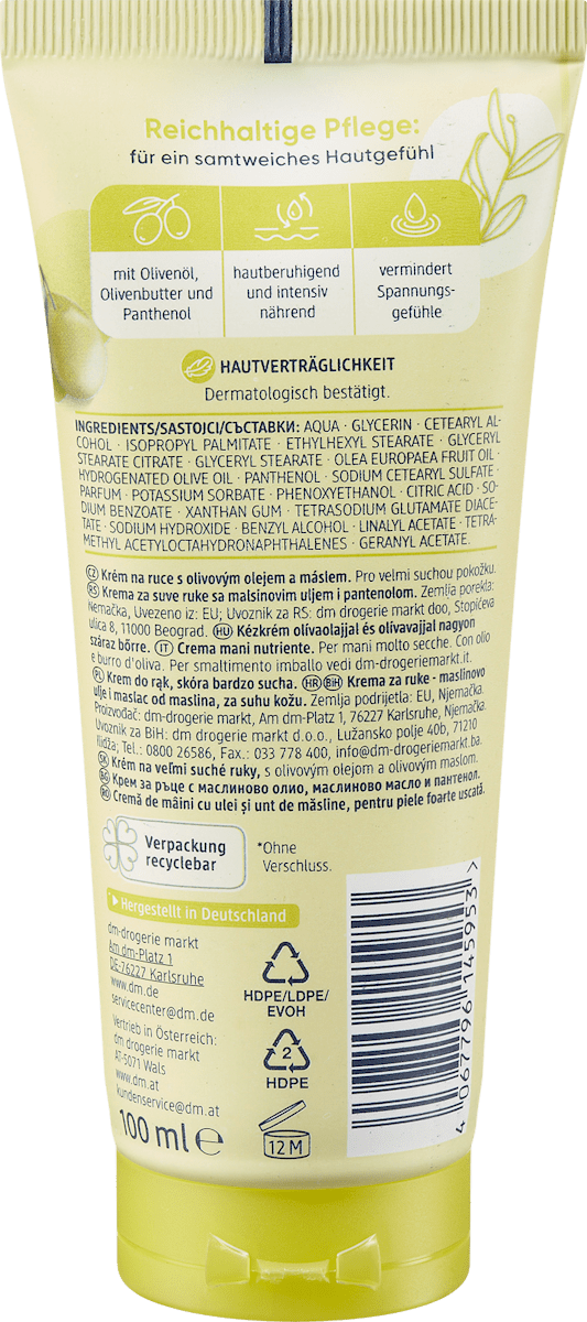 Olive Hand Cream – 3.4 fl oz
