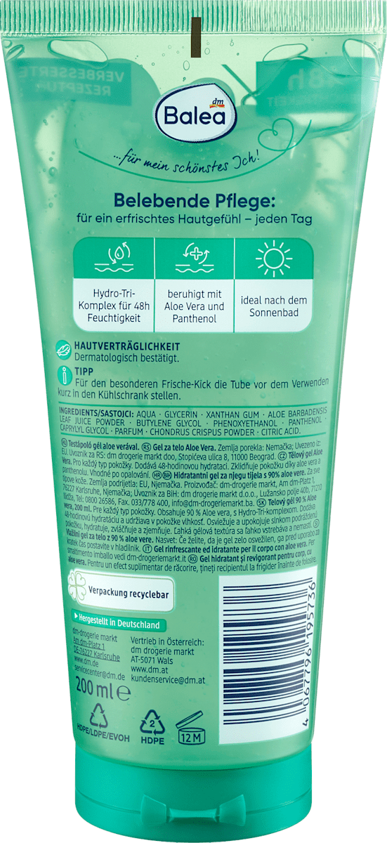 Aloe Vera Body Gel – Cooling & Oil-Free – 6.8 fl oz
